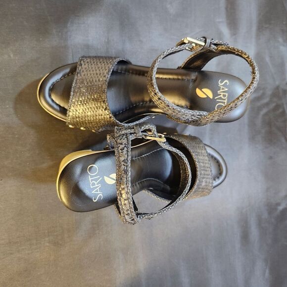 BRAND NEW FRANCO SARTO BLOCK HEEL OPEN-TOE SANDAL G1 - Picture 4 of 15